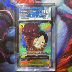 One Piece TCG - Monkey.D.Luffy OP07-109 SR Alt Art - ACE 10 PERFECT SUBGRADES - Image 1