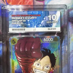 One Piece TCG - Monkey.D.Luffy OP07-109 SR Alt Art - ACE 10 PERFECT SUBGRADES - Image 2