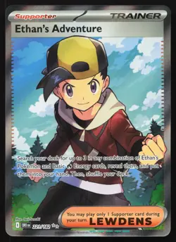 Ethan's Adventure - 221/182 - Full Art Ultra Rare - Destined Rivals Pokemon Card - Image 1