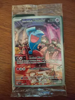 Sealed Team Rocket's Wobbuffet 203 Sv Scarlet & Violet Promo Cards Holo Pokemon - Image 1