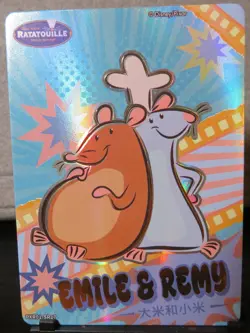 Emile & Remy SR Card Disney 100 Pixar 37th Anniversary Oscars Ratatouille CCG - Image 2