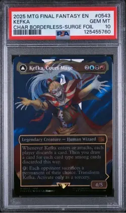 Kefka, Court Mage #0543 Surge Foil *Gem Mint PSA 10* Final Fantasy MTG - Image 1