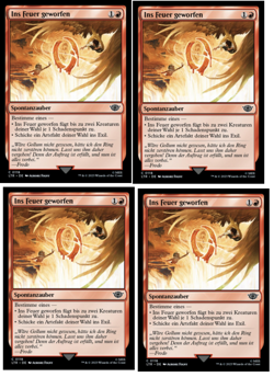 4 x Ins Feuer geworfen / Cast into the Fire - LORD of RINGS - deutsch *Playset* - Image 1