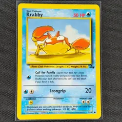 Krabby - 51/62 - Common - Fossil Set -Pokemon Card - HP - Image 1