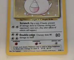 Pokemon Chansey #3/102 Base Set 2 - Holo Damaged! - Image 2