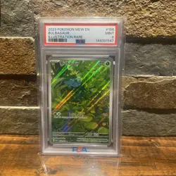 2023 POKEMON MEW EN-151 ILLUSTRATION RARE #166 BULBASAUR PSA 9 - Image 1