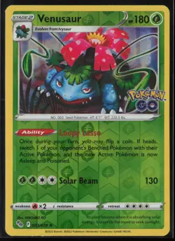 Venusaur Holo Rare Pokemon GO 003/078 NM - Image 1