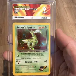 Vintage Pokemon Rocket's Scyther 13/132 Gym Heroes Holo 2000 ACE 9 - Image 1