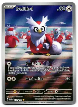 Delibird 152/132 - 🌊 Mega Evolution Illustration Rare Pokemon TCG 🖤 - NM - Image 1