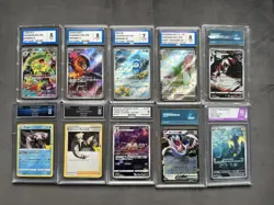 Pokemon TCG Graded Bundle Lot Of Ten Slabs AR, SSR, RR, Rare, Illustration Rare - Image 1