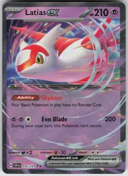 Latias ex SV08: Surging Sparks 076/191 Double Rare NM Pokemon - Image 1