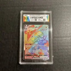 Pokemon Rayquaza VMAX Rainbow Secret FA 217/203 Evolving Skies HGA 9.5 (PSA BGS) - Image 1