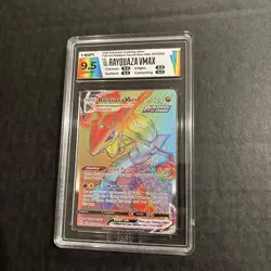 Pokemon Rayquaza VMAX Rainbow Secret FA 217/203 Evolving Skies HGA 9.5 (PSA BGS) - Image 2