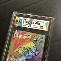Pokemon Rayquaza VMAX Rainbow Secret FA 217/203 Evolving Skies HGA 9.5 (PSA BGS) - Image 5
