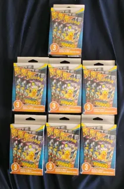 Lot Of 7 : Pokemon TCG: 3 Surging Sparks Booster Pack Hanger Box - Image 1