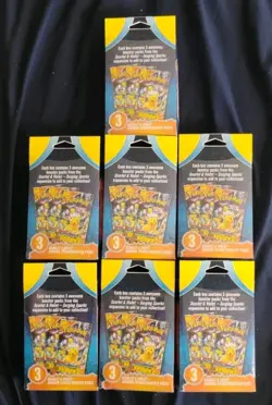 Lot Of 7 : Pokemon TCG: 3 Surging Sparks Booster Pack Hanger Box - Image 2