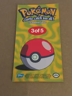 1999 Topps Pokemon TV Tin Topper Jumbo #3 of 5 #01 Bulbasaur Series 1 - Image 2