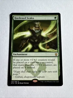 HARDENED SCALES 133 KHANS OF TARKIR MTG TCG CARD NM/LP - Image 1