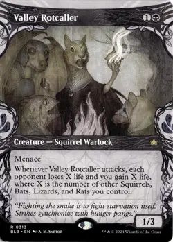Valley Rotcaller (Showcase) 313 Magic: The Gathering Bloomburrow Rare NM - Image 1