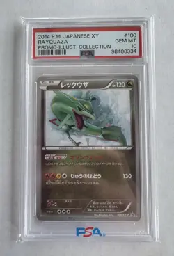 2014 Pokemon Japanese XY Rayquaza Promo Illustration Collection 100/XY-P PSA 10 - Image 1