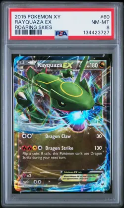 2015 Pokemon Xy Roaring Skies #60 Rayquaza Ex Roaring Skies PSA 8 - Image 1