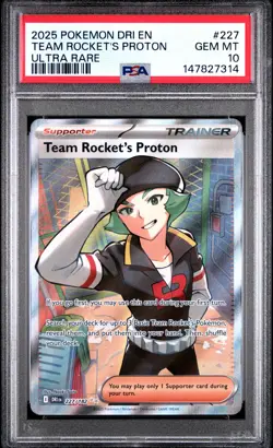 2025 POKEMON DRI EN-DESTINED RIVALS ULTRA RARE TEAM ROCKET'S PRO PSA 10 GEM MINT - Image 1
