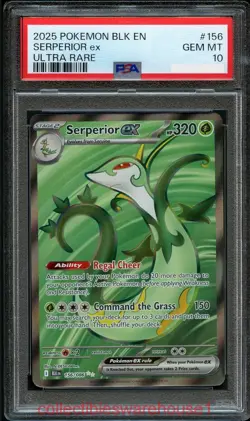 Pokemon Black Bolt Serperior ex 156 PSA 10 - Image 1