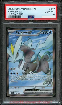 Pokemon Black Bolt Kyurem ex 157 PSA 10 - Image 1