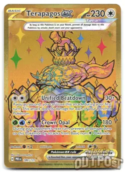 Terapagos ex 180/131 Hyper Rare Prismatic Evolutions Pokemon NM - Image 1