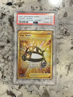 Pokemon Battle Styles Exp. Share Full Art Secret #180 PSA 10 - Image 1