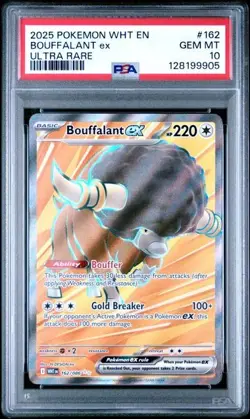 Pokemon TCG White Flare Bouffalant EX Ultra Rare 162/086 - PSA 10 - Image 3