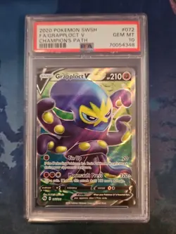 PSA 10 Pokemon Champions Full Art Grapploct V Champion's Path 072/073 GEM MINT - Image 1