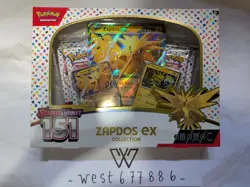 Pokemon TCG Scarlet & Violet 151 - Zapdos ex Collection Box - New/Factory Sealed - Image 1