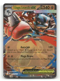 Mega Lucario ex 077/132 - Mega Evolution - Pokemon Card NM/M - Image 1