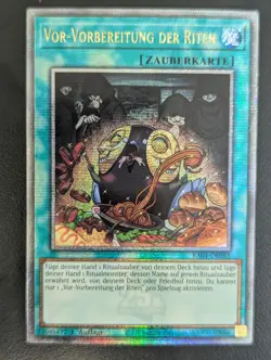 Vor-Vorbereitung der Riten RA01-DE055 Quarter Century Secret Rare DE EX YUGIOH - Image 1