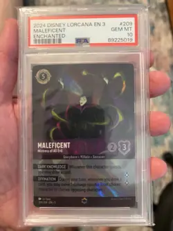 Disney Lorcana Maleficent - Mistress of All Evil (Enchanted) 209/204 PSA 10 💎 - Image 1