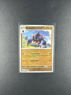 Pokemon TCG Boldore 047/086 master ball Reverse Holo White Flare English 2025 - Image 1