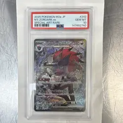 Pokemon N's Zoroark ex Special Art Rare Holo 242/193 M2a Japanese PSA 10 - Image 1