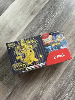 Pokemon Surging Sparks ETB + Booster Bundle Costco 2 Pack Factory Sealed - Image 1