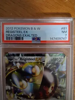 Pokemon TCG Registeel EX rare Holo 2012 B&W DRAGONS EXALTED SET 81/124 PSA 7 - Image 3