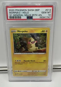 2020 Pokemon Morpeko Holo PSA 10 Gem Mint General Mills 25th Anniversary Promo - Image 1
