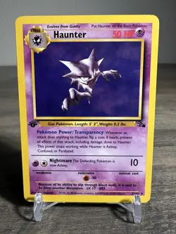 Pokemon — Haunter 1st Edition 21/62 — Fossil WOTC - Image 1