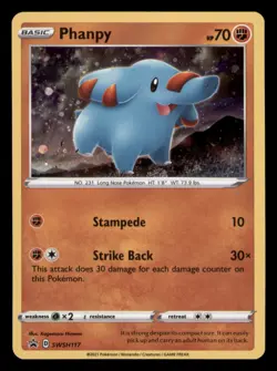 Phanpy SWSH117 Holo Promo Sword & Shield Promo Pokemon TCG NM - Image 1