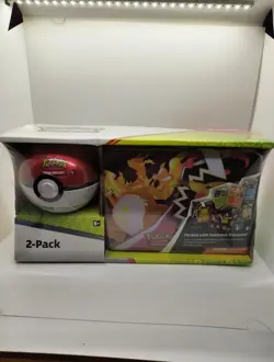 Pokemon 2021 Charizard Collectors Chest Tin Lunchbox & Poke Ball Tin 2 Pack - Image 1