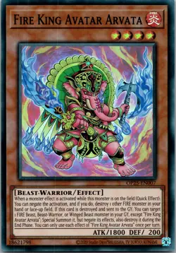 Yugioh Fire King Avatar Arvata OP25-EN007 Super Rare NM - Image 1