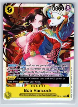 Boa Hancock OP14-112 Super Rare The Azure Sea's Seven One Piece Foil Near Mint - Image 1