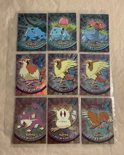 Topps TV Animation Ed Series 1999 Pokemon Complete Your Set #01 to #47 Holofoil - Image 1
