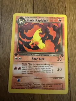 Pokemon TCG Team Rocket Dark Rapidash 44/82 Vintage LP Uncommon Card WOTC 2000 - Image 1