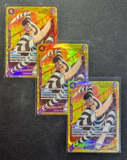 (3x) Mr. 2 Bon.Kurei (Bentham) SEC Cards - 2x EB01, 1x PRB02 - One Piece TCG, NM - Image 1