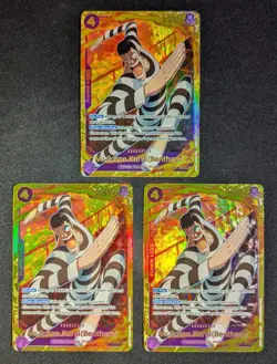 (3x) Mr. 2 Bon.Kurei (Bentham) SEC Cards - 2x EB01, 1x PRB02 - One Piece TCG, NM - Image 2